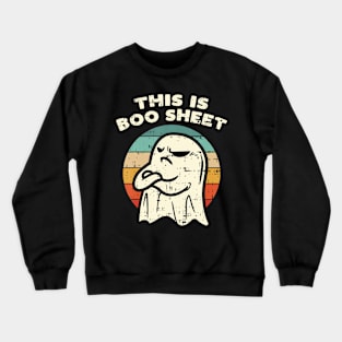This Is Boo Sheet Ghost Retro Halloween Costume Crewneck Sweatshirt